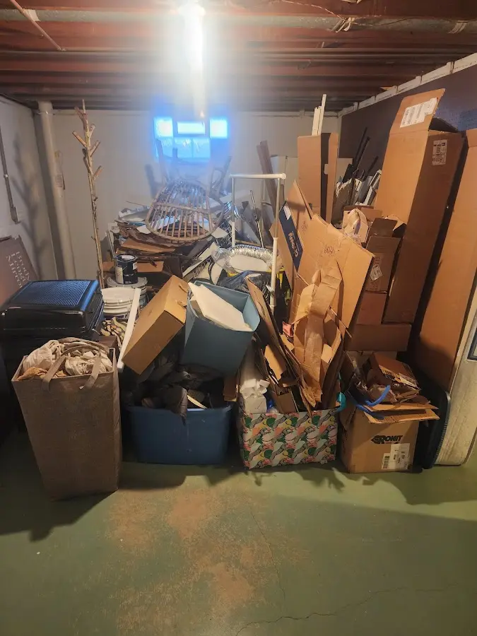 Roll-off dumpster container at job site for 4 Yard Dumpster Rental in Port Neches